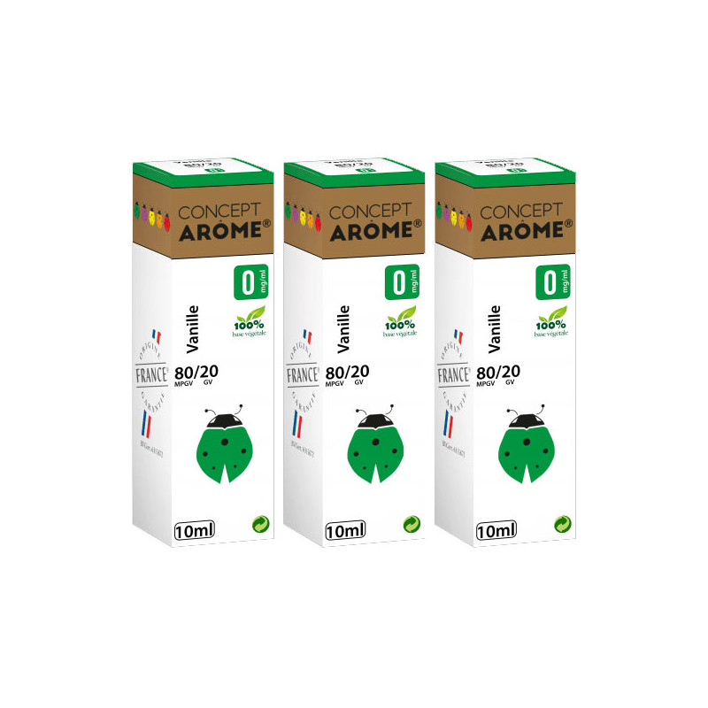 E-liqude Conceptarome Vanille 30 ml Taux de nicotine 0 mg/ml