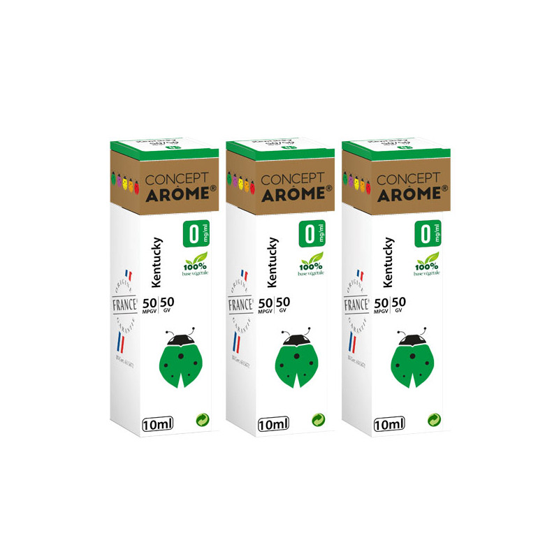 E-liqude Conceptarome Kentucky 30ml 50/50 Taux de nicotine 0 mg/ml