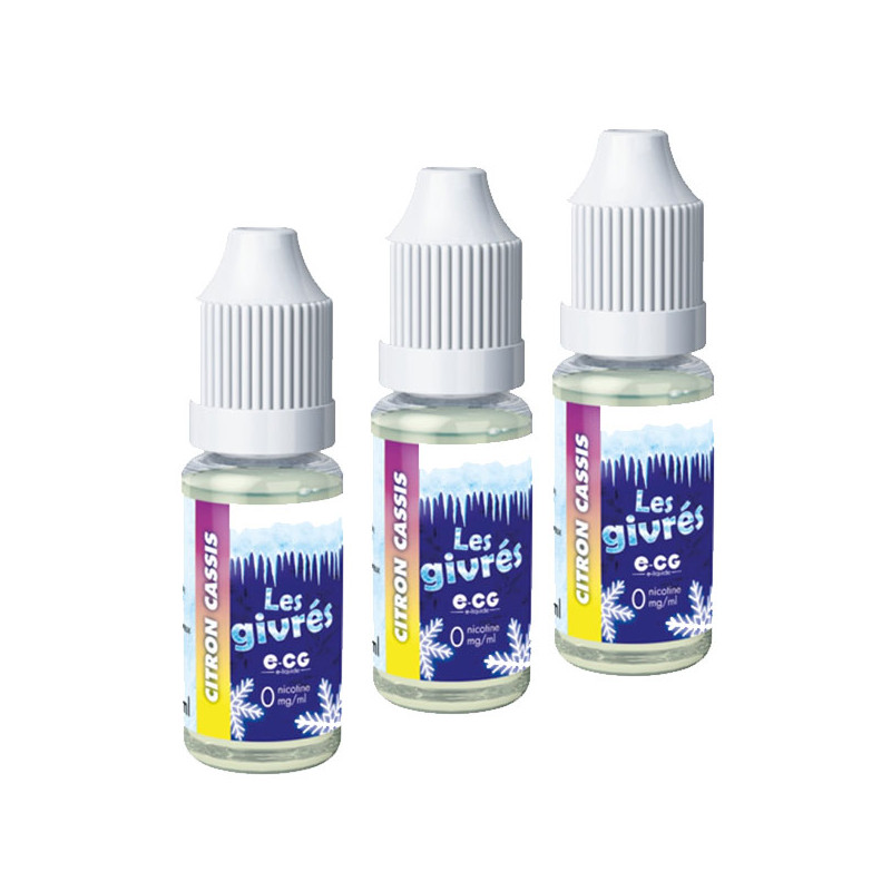 E-liquide E-CG Les Givres Citron cassis 30ml Taux de nicotine 3 mg/ml E-liquide E-CG Les Givres Citron cassis 30ml Taux de nicotine 3 mg/ml