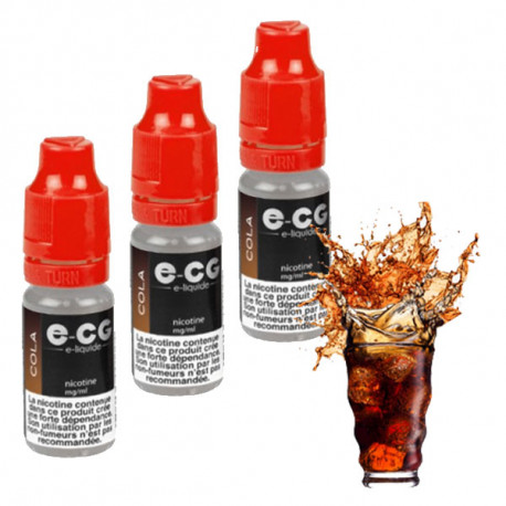 E-liquide E-CG Goût Cola 30ml Taux de nicotine 3 mg/ml