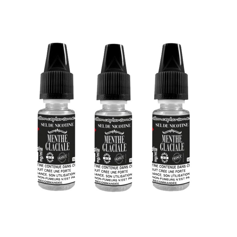 E-liqude Conceptarome Menthe Glaciale au Sel De Nicotine Taux de nicotine  11 mg/ml