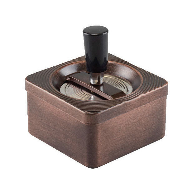 Cendrier Poussoir Carré Cuivré