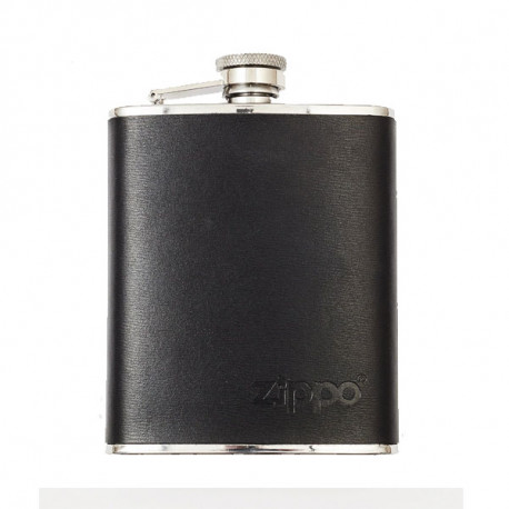 Flasque Zippo cuir noir