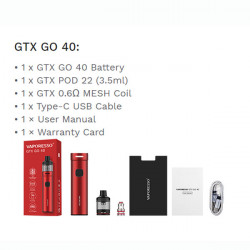 Kit Vaporesso GTX GO 80 Noir