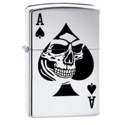 Zippo Ace Of Spade Skull Design