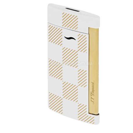 Briquet St Dupont Slim 7 Checked  White