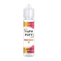 E- liquide Vap'N Puff Fraise Banane Ice 50ml