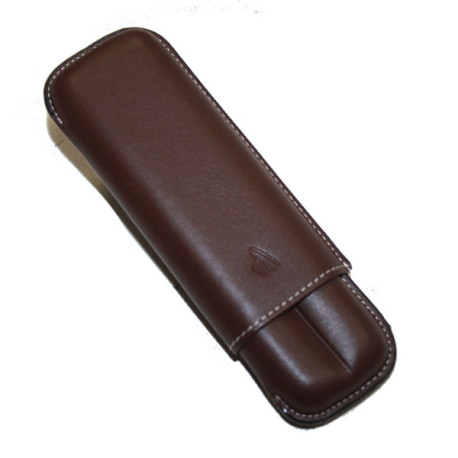 Etui 2 cigares Coronas Récife riviera Marron