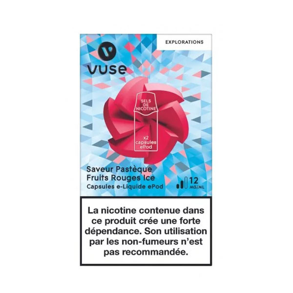 Capsules ePod Vuse saveurPastèque Fruits Rouges