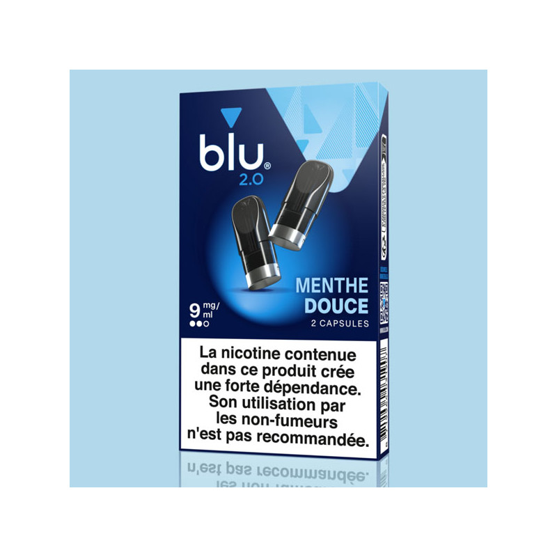 Capsules blu 2.0 Menthe Douce Taux de nicotine 9 mg/ml Capsules blu 2.0 Menthe Douce Taux de nicotine 9 mg/ml