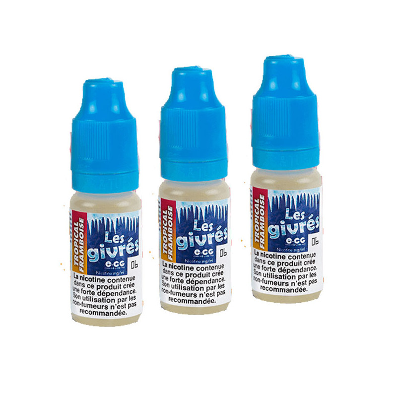 E-liquide E-CG Les Givrées Tropical Framboise Taux de nicotine 3 mg/ml