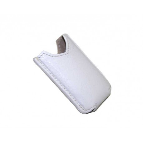 Etui briquet minijet cuir riviera blanc