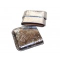Etui cartes de visite cuir jet set silver