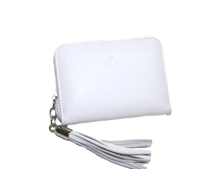 Porte-monnaie et carte cuir riviera blanc
