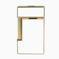 Briquet ST Dupont Slimmy Laque Blanche et Doré