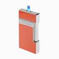 Briquet ST Dupont Slimmy Corail et Chrome