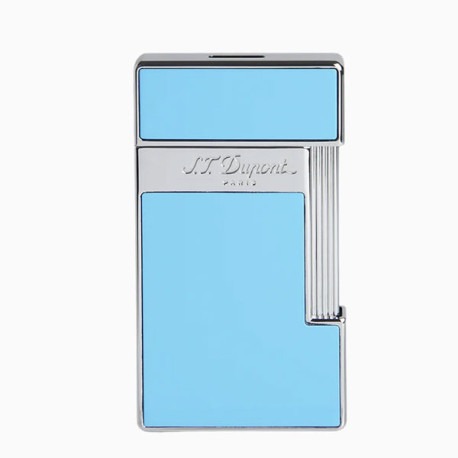 Briquet ST Dupont Slimmy Laque Bleue Ciel et Chrome