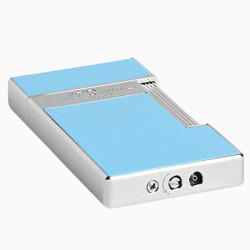 Briquet ST Dupont Slimmy Laque Bleue Ciel et Chrome