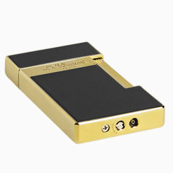 Briquet ST Dupont Slimmy Laque Noire et Doré
