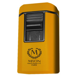 Briquet Myon Pyramid jaune 4 jets