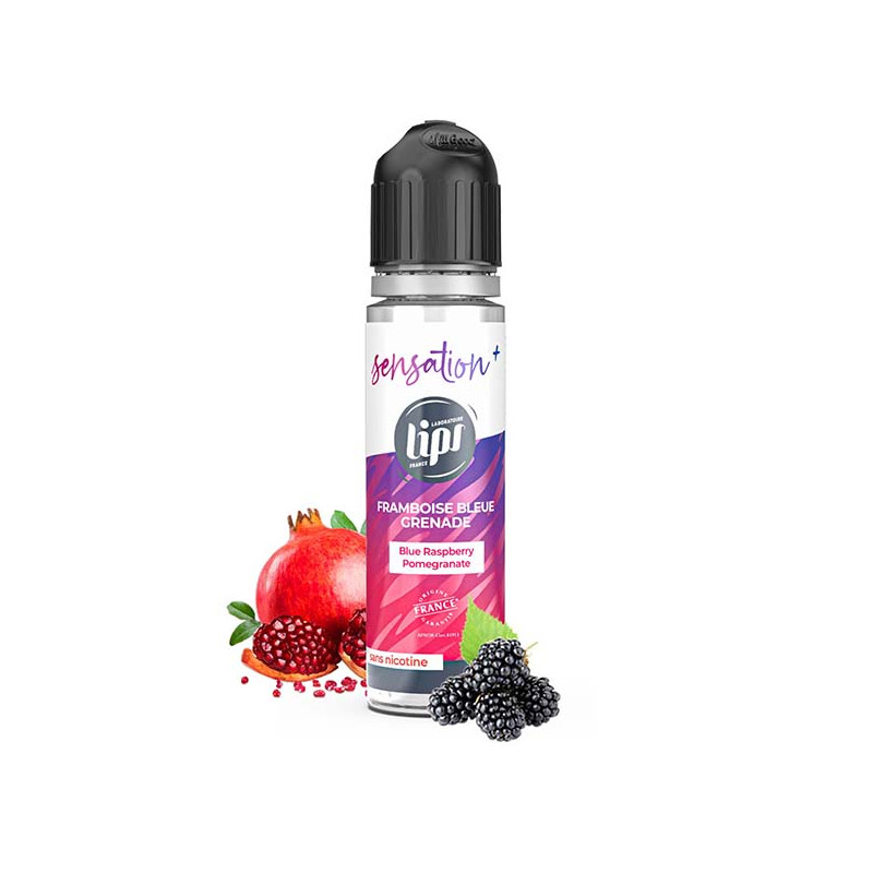 E-liquide Framboise bleue grenade 50ml Lips Sensation Taux de nicotine 6  mg/ml