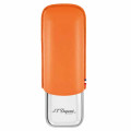 Etui  cigares métal et cuir Orange ST Dupont