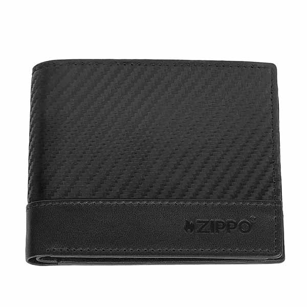 Portefeuille porte-monnaie Zippo carbone