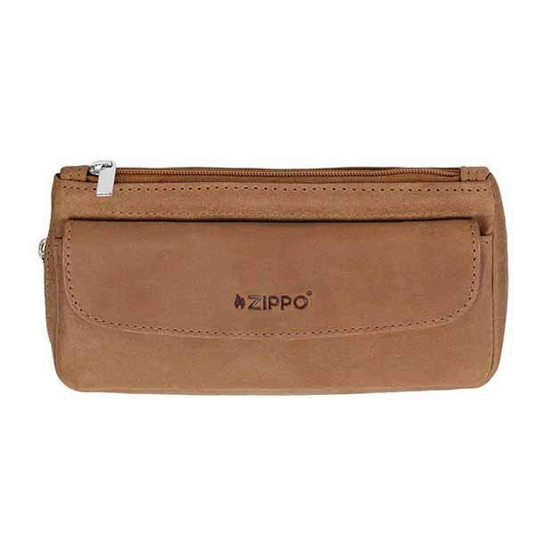 Blague à tabac pipe Zippo marron