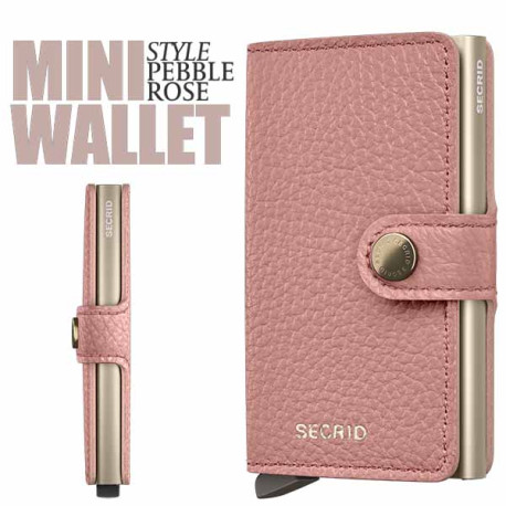 Porte cartes Miniwallet Secrid Pebble Rose