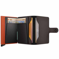 Porte Cartes Miniwallet Secrid Matte Truffle & Orange
