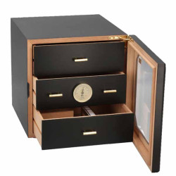 Adorini Cave à cigares Chianti Medium Deluxe Laque Noire