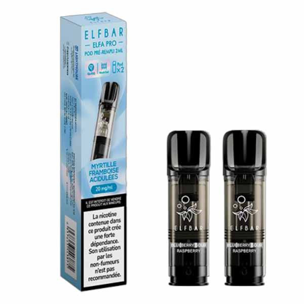 Pod Elfa Pro Myrtille Framboise Acidulées