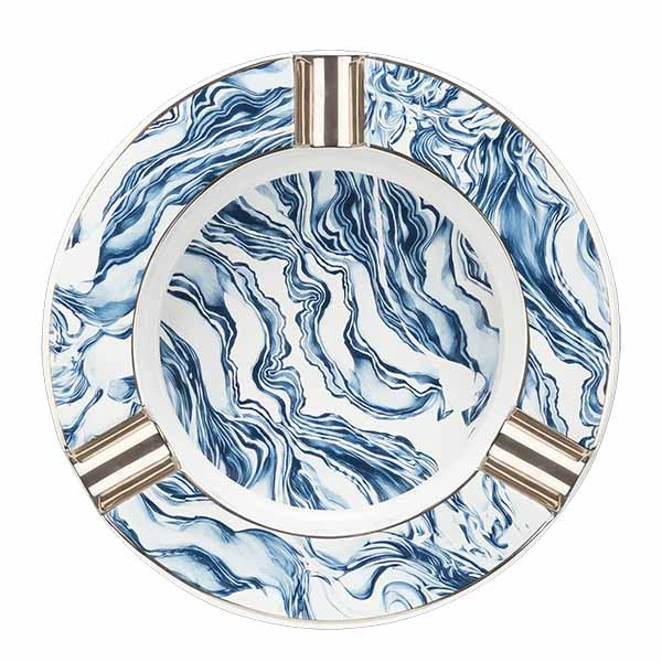 ST Dupont Cendrier XL Porcelaine Bleu