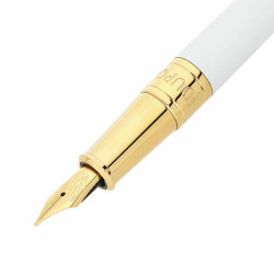 ST dupont Stylo plume D-Initial Laque Blanche
