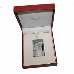 Briquet Myon Paris Silver Brushed Waves