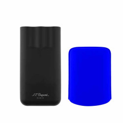 Etui 3 Cigares Métal et Cuir Blue ST Dupont
