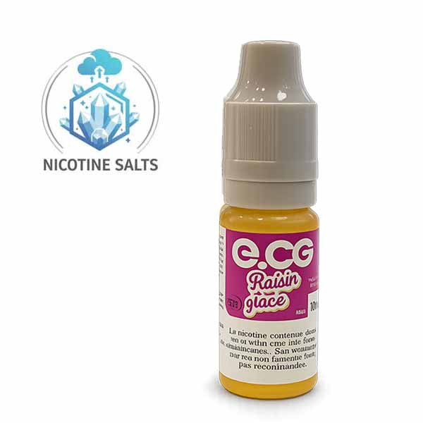 E-cg - e-liquide Sel de Nicotine Raisin Glacée10 ml