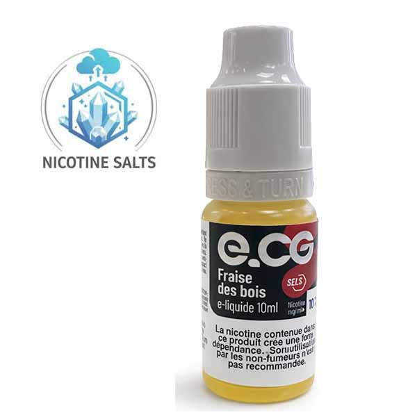 E-liquide Sel de Nicotine E-CG Fraise Des Bois