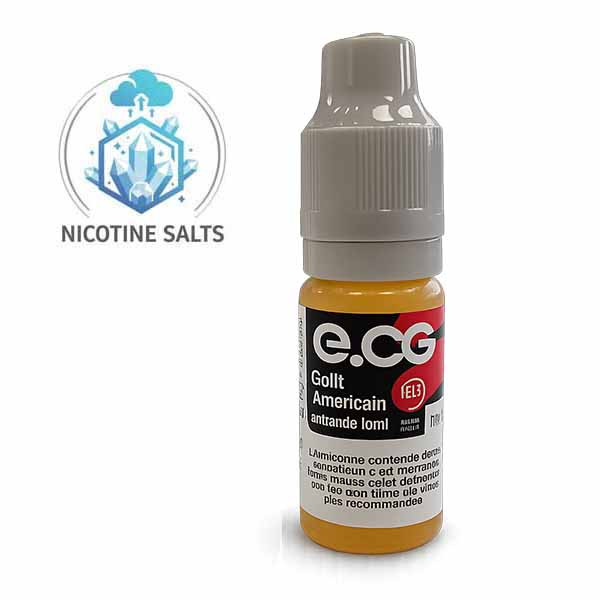 E-cg -  e-liquide Sel de Nicotine Gout Americain 10 ml