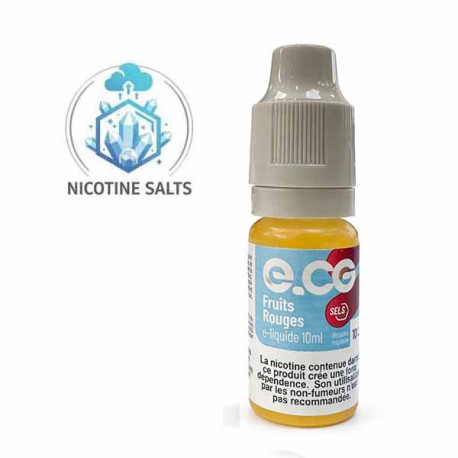 E-CG - e-liquide Sel de Nicotine Fruits Rouges Givrés 10 ml