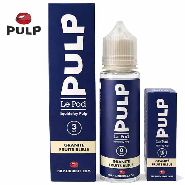 E-liquide Pulp Granité Fruits Bleus – Fruité frais glacé 50 ml