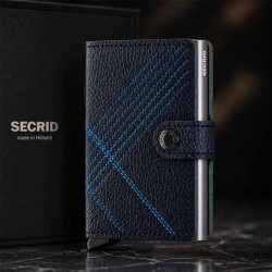 Porte cartes Miniwallet Secrid Stitch Navy