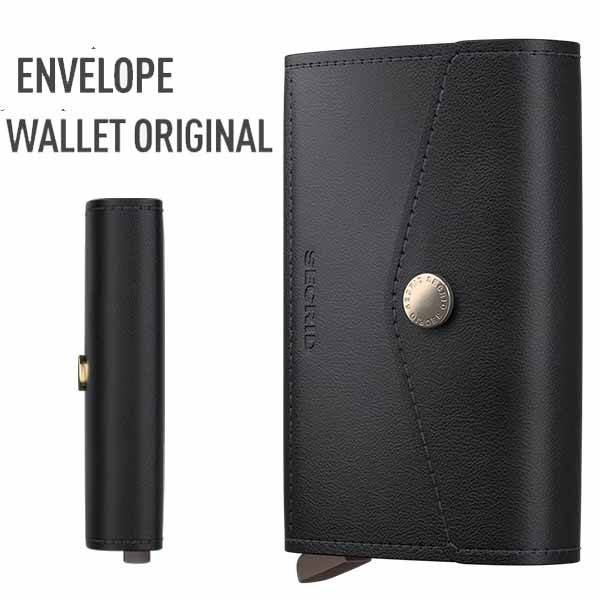 Secrid Envelope Wallet en cuir Original Noir