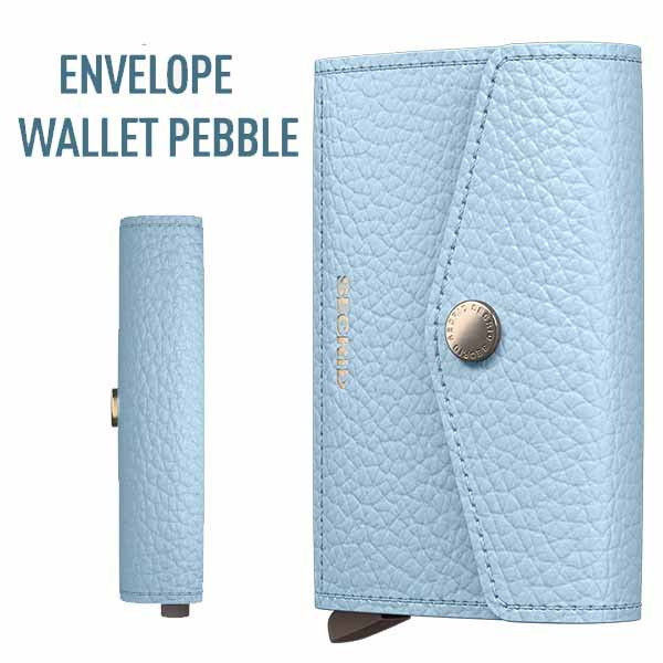 Secrid Enveloppe Wallet en cuir Pebble Bleu
