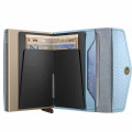 Secrid Enveloppe Wallet en cuir Pebble Bleu