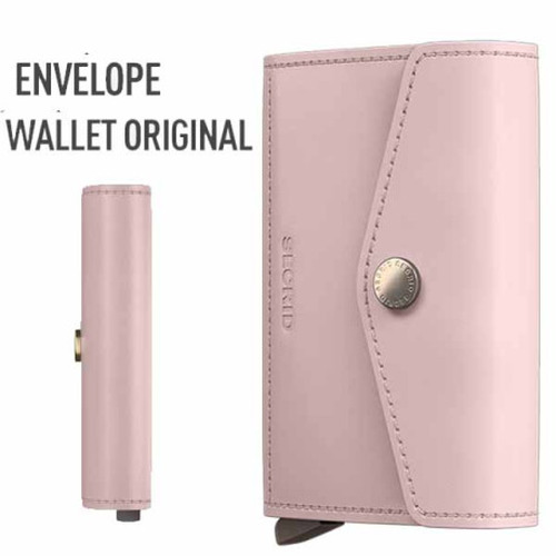 Secrid Enveloppe Wallet RFID en cuir Original Rose