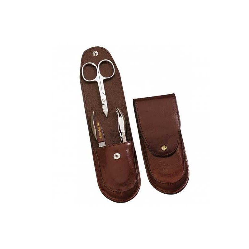 Trousse De Manucure En Cuir Le Tanneur - Set De Voyage - Occasion