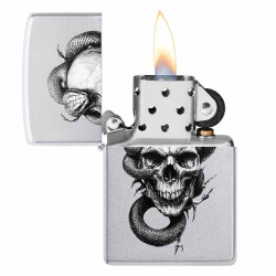 Zippo Motif Tête De Mort et Serpent