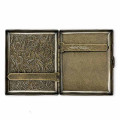Étui à Cigarettes Vintage en Métal Gravé Bronze Antique