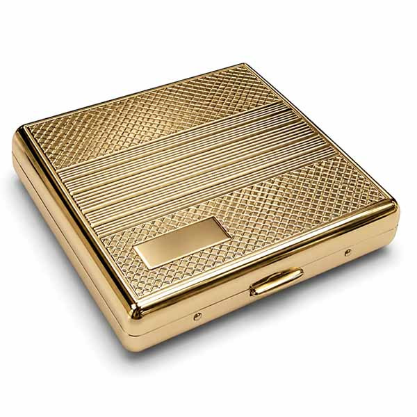 Etui à Cigarette Métal Doré